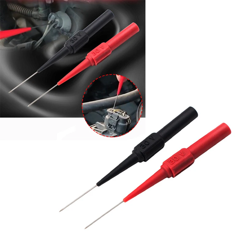 0.7mm 30V Car Tip Probes Diagnostic Tools Auto Multimeter Test Leads Extention Back Piercing Needle Tip Probes Mechanical Tools