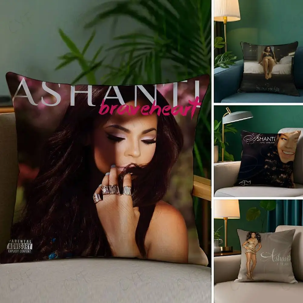 

Singer A-Ashanti Album Cover Pillow Case Custom Printed Brushed Fleece Pillow, Baby Skin-Touch, Eco-Friendly Dye-Sublimation Cus