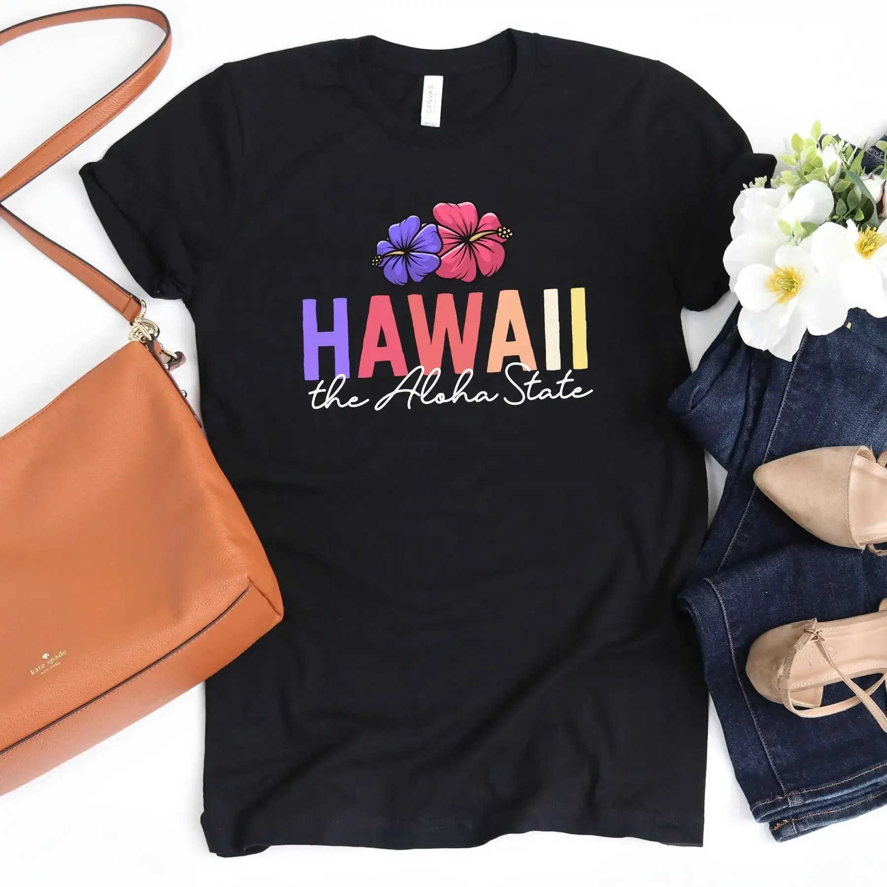 Hawaii The Aloha State T Shirt Original Home Vacation
