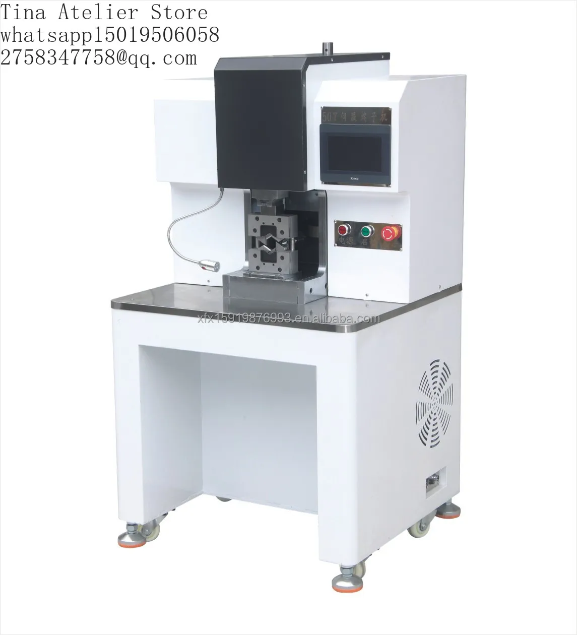 High Quality XinFeiXiang XFX-SF50T 220V 50/60Hz Semi-automatic Servo Motor Cable Lug Crimping Wire Stripping Machine 0.1-999mm 1