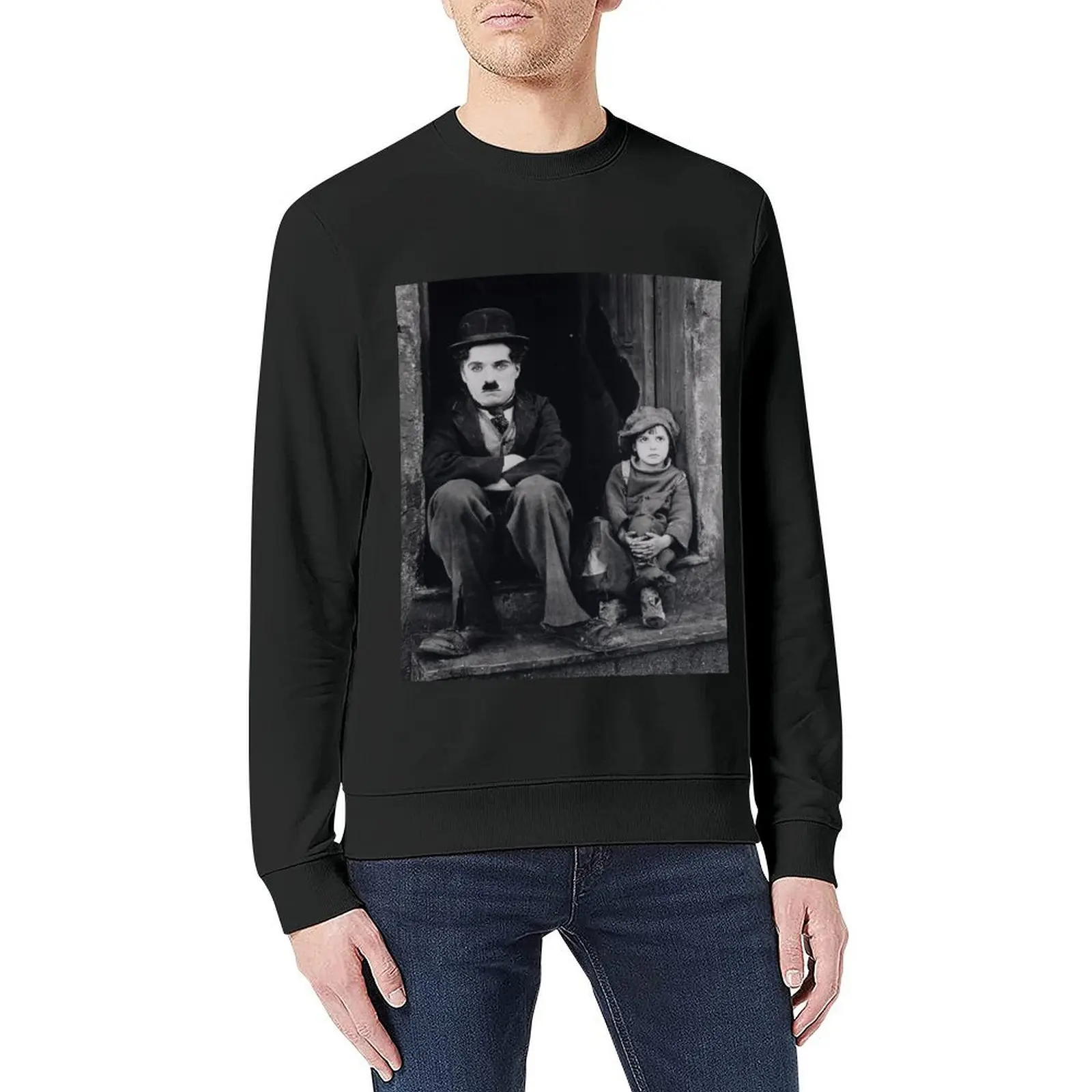Charlie Chaplin - The Kid Pullover men's clothes korean style clothes men clothes new sweatshirts