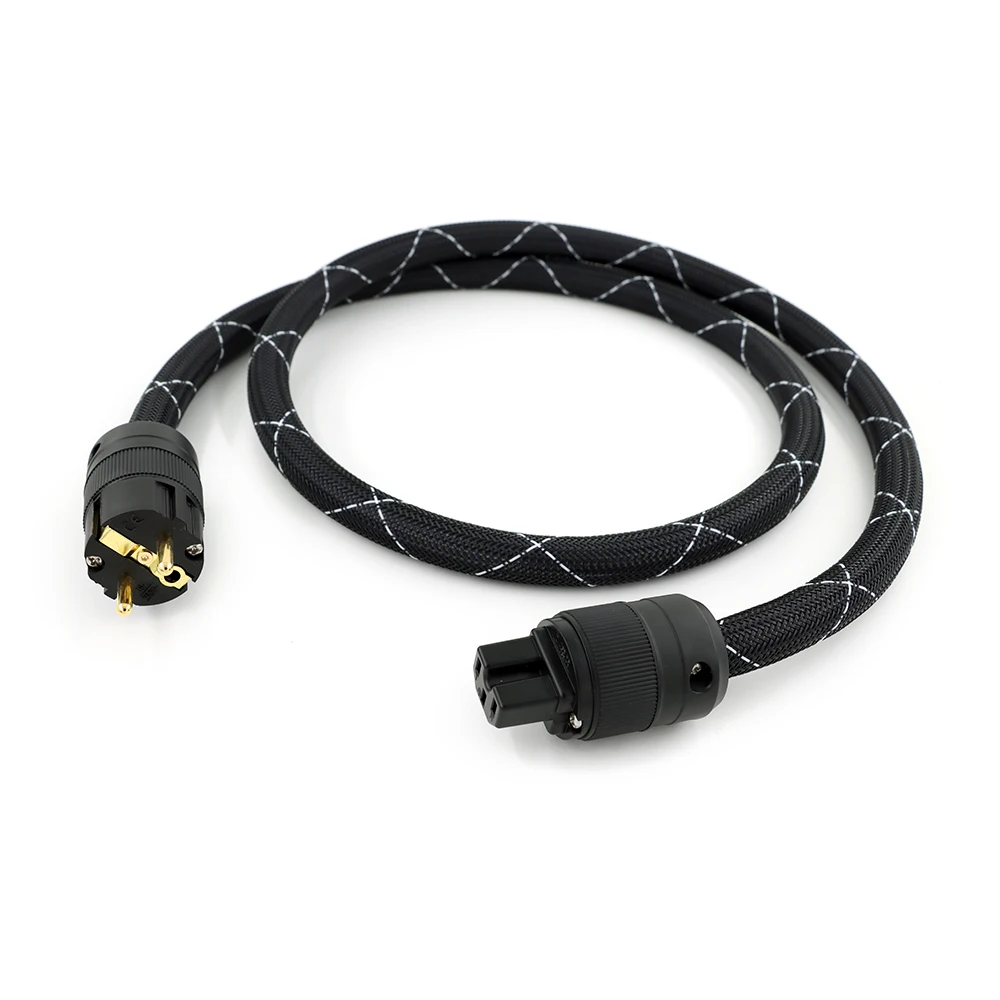 EU Plug Reference-Grade Power Cord - 5N OFC + 8N Copper Hybrid w/24K Gold Plated Contacts​