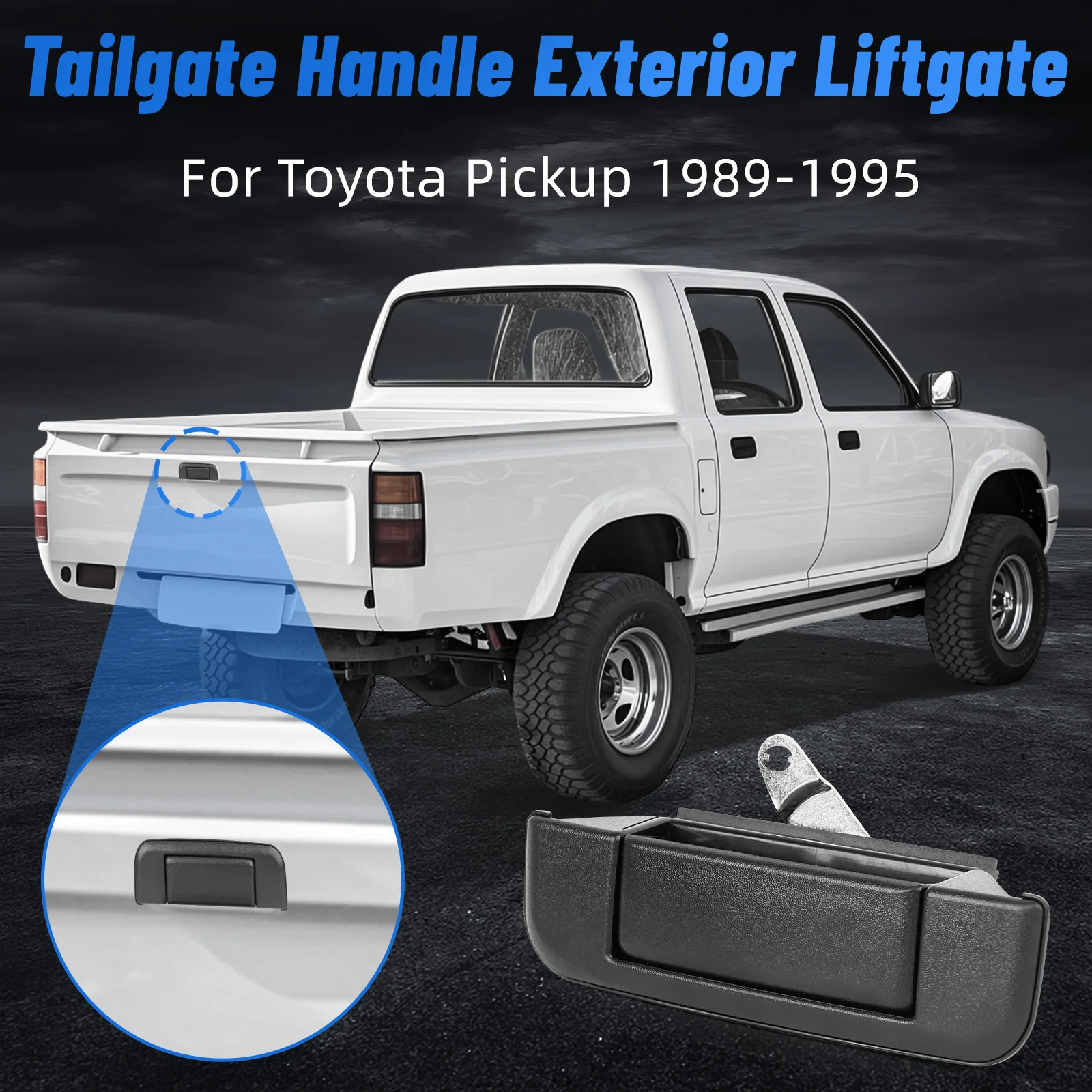 

1 шт. 69090-89102 для Toyota Pickup 1989-1995, новая черная внешняя ручка задней двери 77103 69090-89102-MTL, автомобильные аксессуары