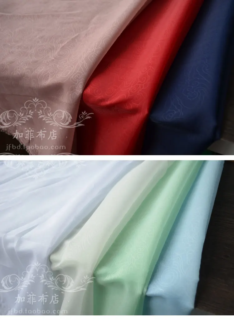 Organza Fabric By The Meter for Clothing Wedding Dresses Skirts Sewing Cloud Pattern Yarn Thin Jacquard Soft Summer