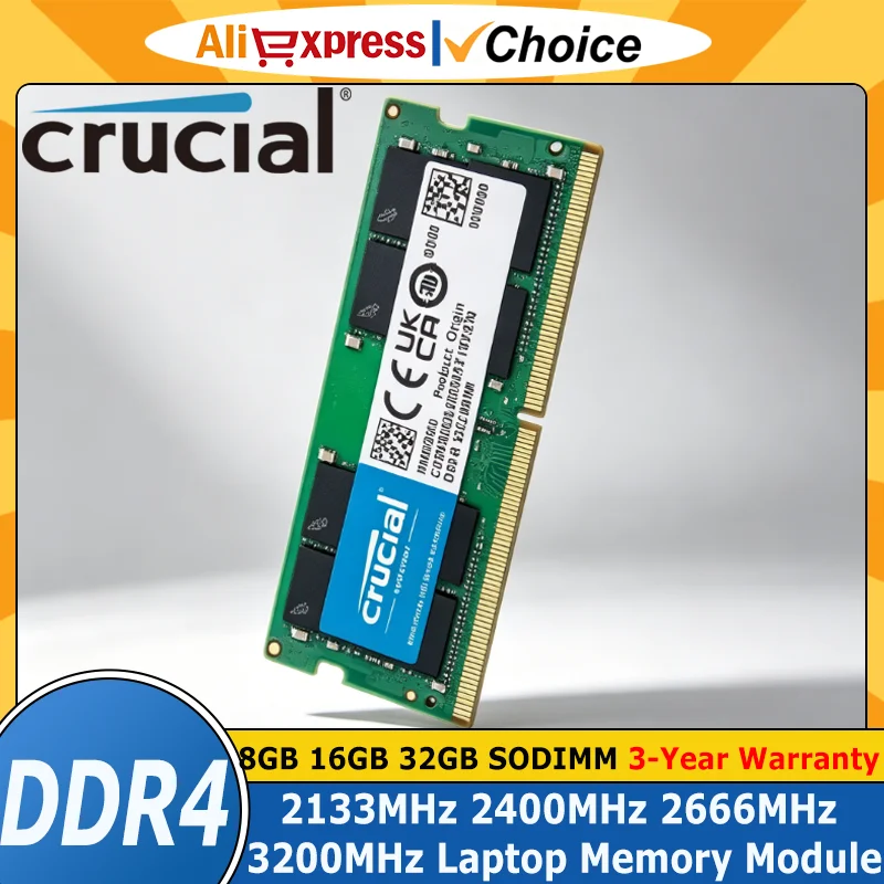 

Crucial DDR4 RAM 16GB 32GB 8GB 3200MHz 2133MHz 2400MHz 2666MHz Laptop Memory SODIMM DDR4 Suitable For Laptops For Intel&AMD