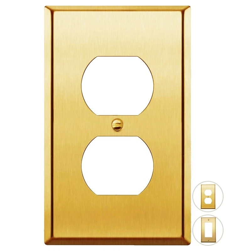 

Ретро-накладка из латуни для розеток и выключателей (стандарт США/Канада), декоративная настенная панель под старинную латунь, устойчивая к коррозии