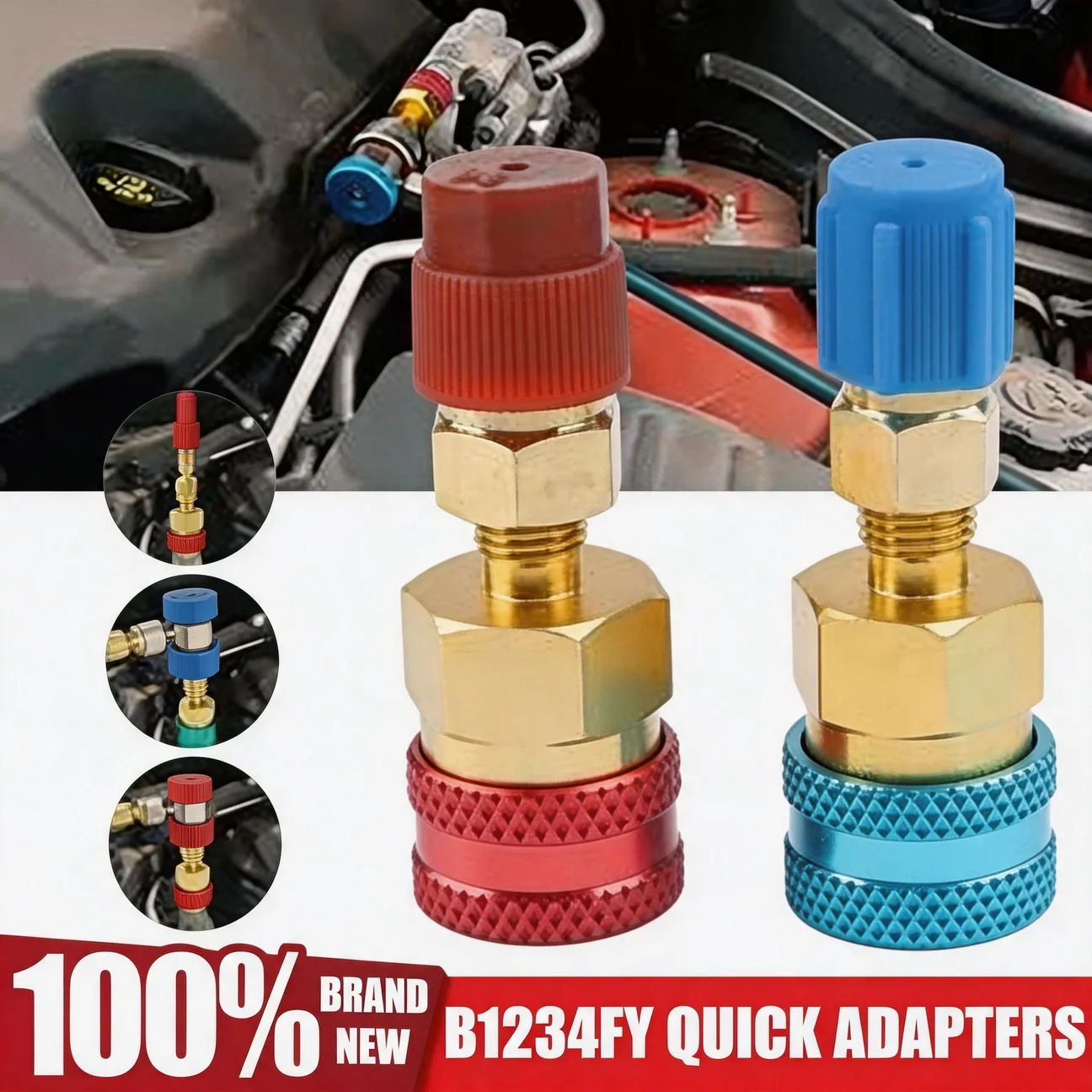 R1234YF To R134A Quick Coupler Conversion Kit Refrigerant Recharge Kit R1234yf Adapter Kit for Automotive Air Conditioning