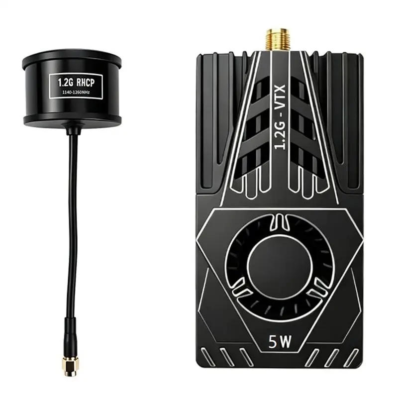 VTX For FPV Video Transmitter 1.2Ghz 5W With Antenna 25Mw/800Mw/2000Mw/5000Mw/PIT Adjustable For FPV Long Range RC Drone