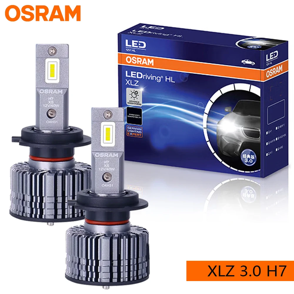OSRAM Classical XLZ 3.0 H7 LED Headlight 12V 40W 6000K Brightness Increased by 50% Led Bulb J5210CW,1 PAIR