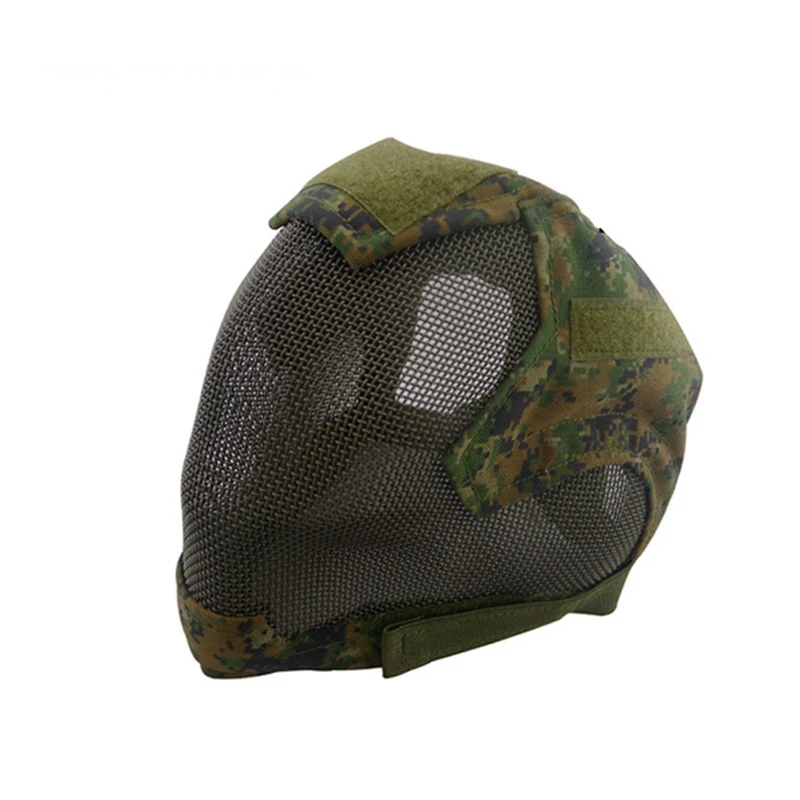 Tactical Airsoft Full Face Mask, Safety Metal Mesh, War Game, Steel Net, Paintball Protection Gear, Outdoor, Hot