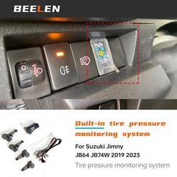 Built-in Auto Wireless TPMS Tire Pressure Monitoring System For Suzuki Jimny JB64 JB74W 2019 2023 Accessories with LCD Display