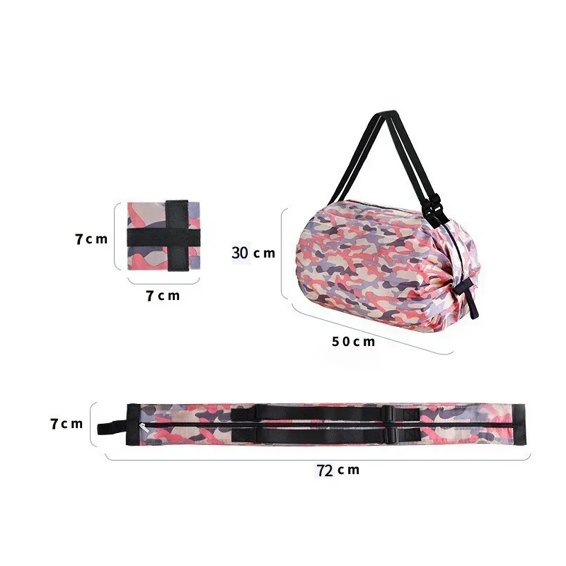 Foldable Shopper Bag for Women Large Capacity Lady Tote Bags Nylon Travel Organizers Portable Zipper Market Shopping Bags Bolsos