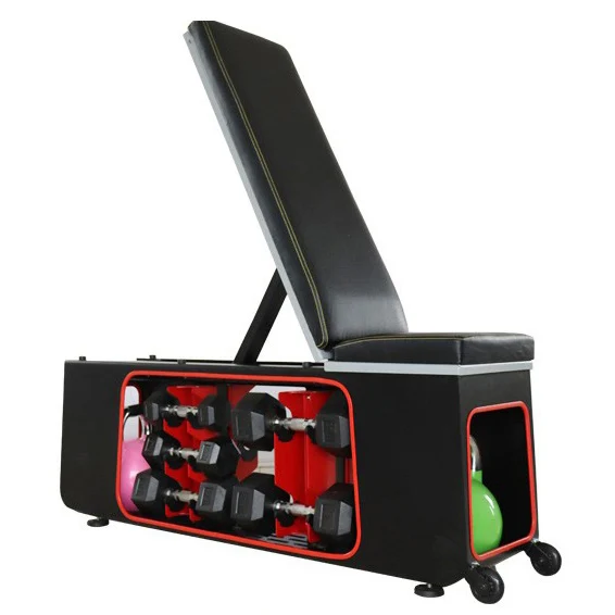 Home Storage Bench Foldable Sit-up Fitness Bench Press Multi-functional Adjustable Dumbbell Bench With Storage