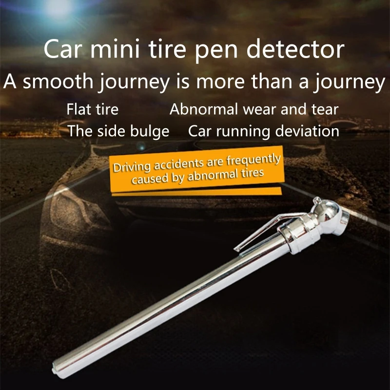 Auto Car Vehicle Motor Tyre Tire Air Pressure 5-50PSI Mini Test Meter Gauge Pen Tire Pressure Monitor Systems