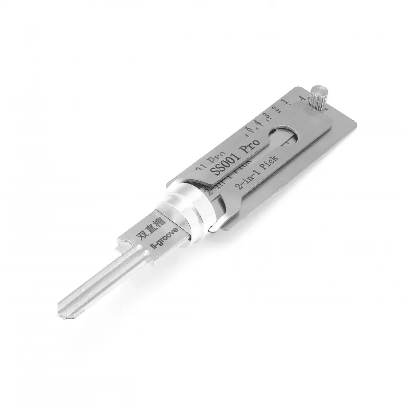 Lock Lockpick 2 in 1  for Door Measuring Hand Opener Locksmith Tools  SS001Pro circular hoop with double straight grooves