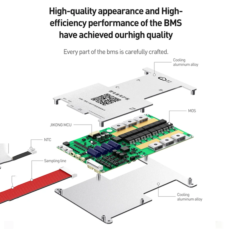 JIKONG JKBMS Smart Active BMS 8S-24S Li-ion/ Lifepo4/ LTO 0.6A Battery Balance Management System 40A 60A 100A 150A 200A BMS view 5
