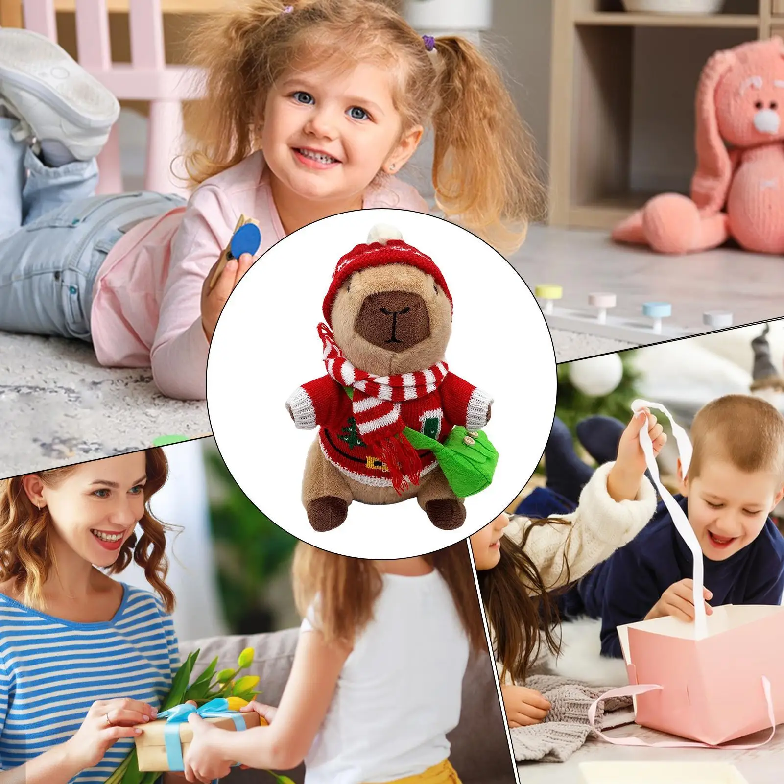 

Мягкая капибара, рождественская милая кукла 9,8 дюйма, капибара, нарядная игрушка для мальчиков и девочек, взрослых, молодежи, друзей, путешествий, спальни, дома, автомобиля