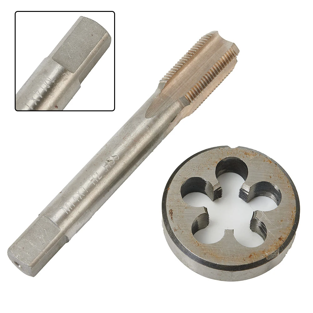 Metrische tap+matrijsset Draadgereedschap Vervanging Hoog roestvrij staal Rechterhand×1,0 mm Benodigdheden Handige metaalbewerking