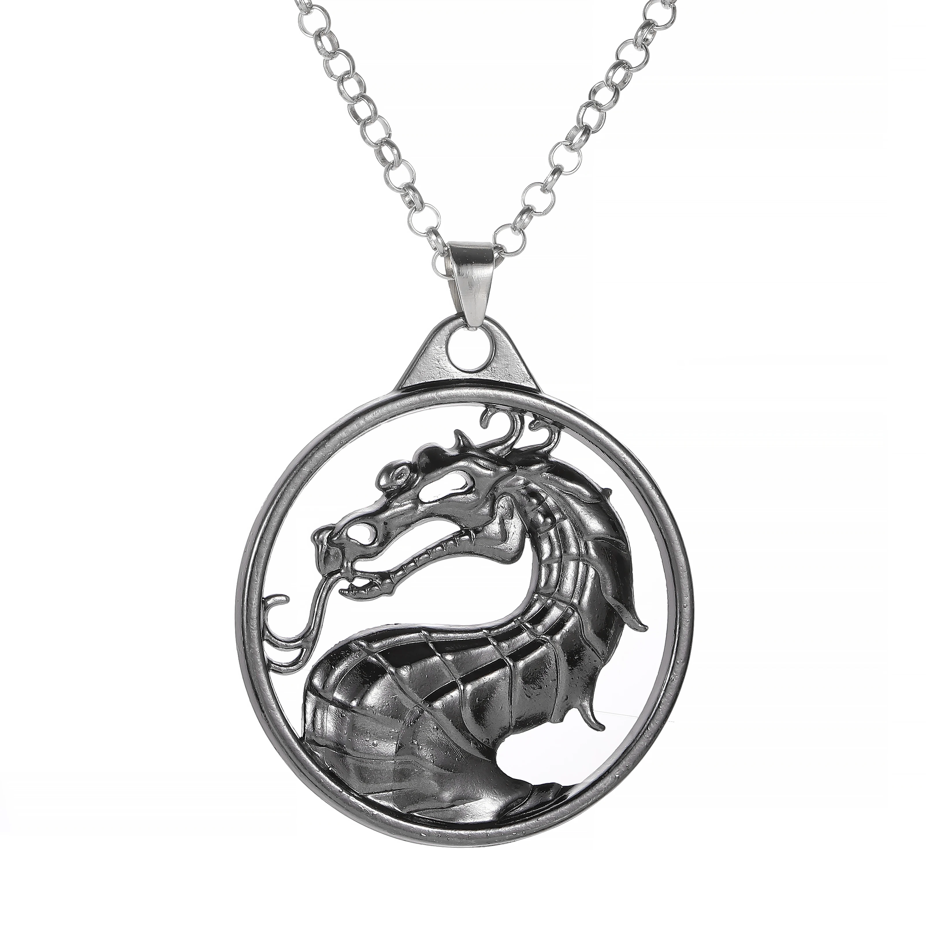 Classic Fighting Key Chain Games Mortal Kombat Peripheral Keychain Hip Hop Style Dragon Head Keyring Collection Accessories image 4