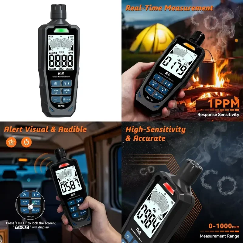 HEDAO RD700 Professional Air Quality Tester Carbon Monoxide Detector CO Meter High Precision Analyzer