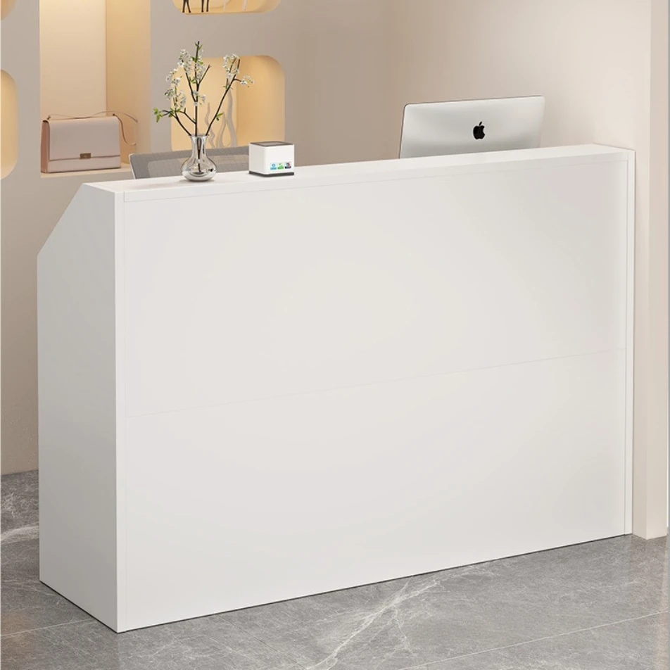 Minimalist Modern Reception Desk for Small Beauty Salon or Clothing Store Counter Cash Register Checkout Table Design
