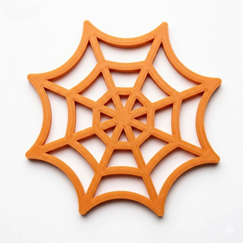 Dark Style Spider Web Coaster, Hollow Design Heat-Insulating Anti-Scald, Non-Slip for Coffee Cups And Mugs, Desktop Decoration
