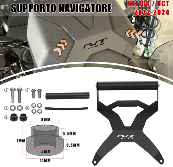

NT 1100 2022 2023 2024 For Honda NT1100 / DCT NT-1100 Motorcycle nt1100 Cellphone Phone GPS Navigation Mount Bracket Accessories