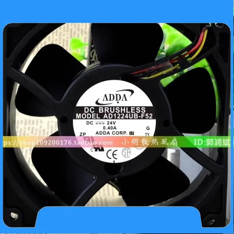 

Оригинальный вентилятор-кулер для ADDA AD1224UB-F52 DC24V 0,40A 3-проводной вентилятор для измерения скорости 120*120*38 мм