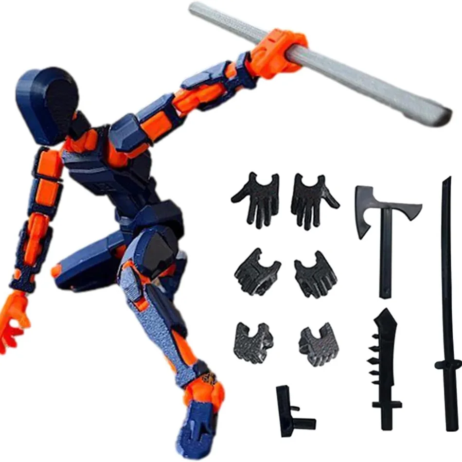 Titan 13 figurines T13 Figure 3D imprimé multi-articulé mobile Lucky 13 figurine Nova 13 figurine factice