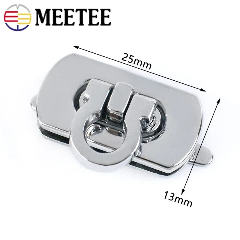 2/5/10Pcs Metal Twist Turn Lock Buckles 30x17/25x13mm Detachable HandBag Clasp Purse Belt Leather Craft DIY Hardware Accessories