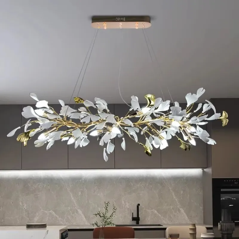 

Living Room Pendant Light Luxury Ginkgo Leaf High-end Villa Restaurant Lighting Sales Department Atmospheric Lighting Fixtures