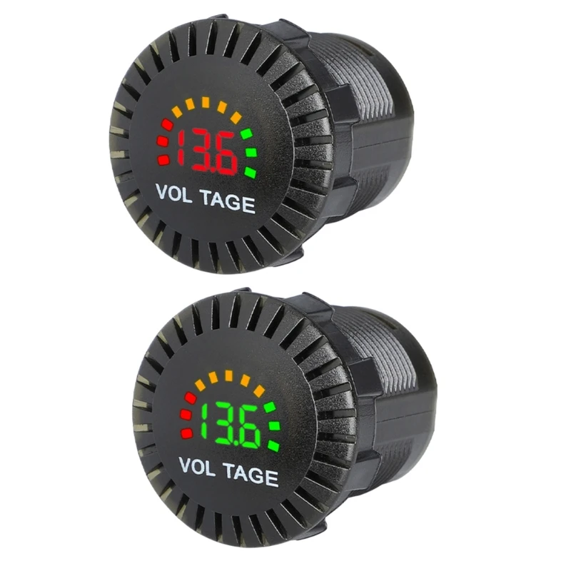 8V-30V Meter 12V-24V Voltmeters LED Display Voltmeter for Car Marine