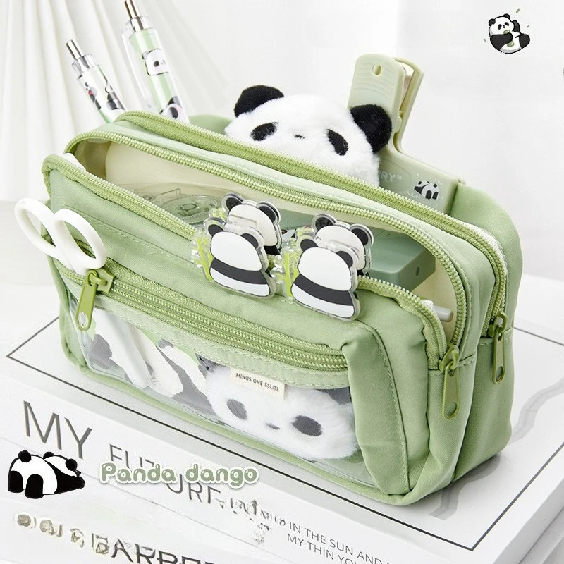 Panda Federmäppchen, Grundschul-Briefpapierbox, Federmäppchen, hoher ästhetischer Wert, Federmäppchen mit großem Fassungsvermögen.