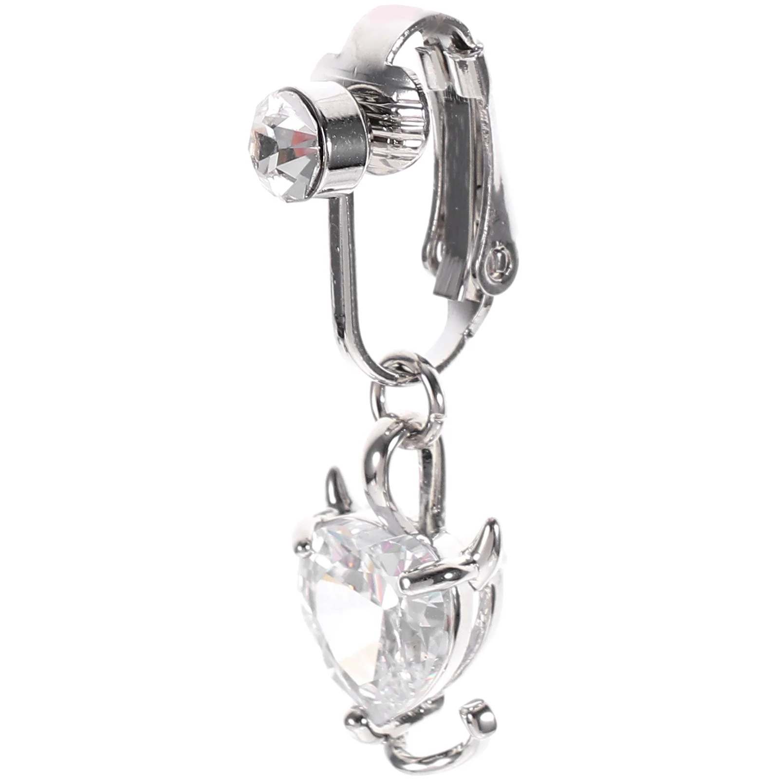 غير ثقب استرخى البطن خاتم على شكل زر الزركون مطعمة آمنة قابلة لإعادة الاستخدام وقت طويل استخدام نمط عصري مجوهرات السرة جذابة