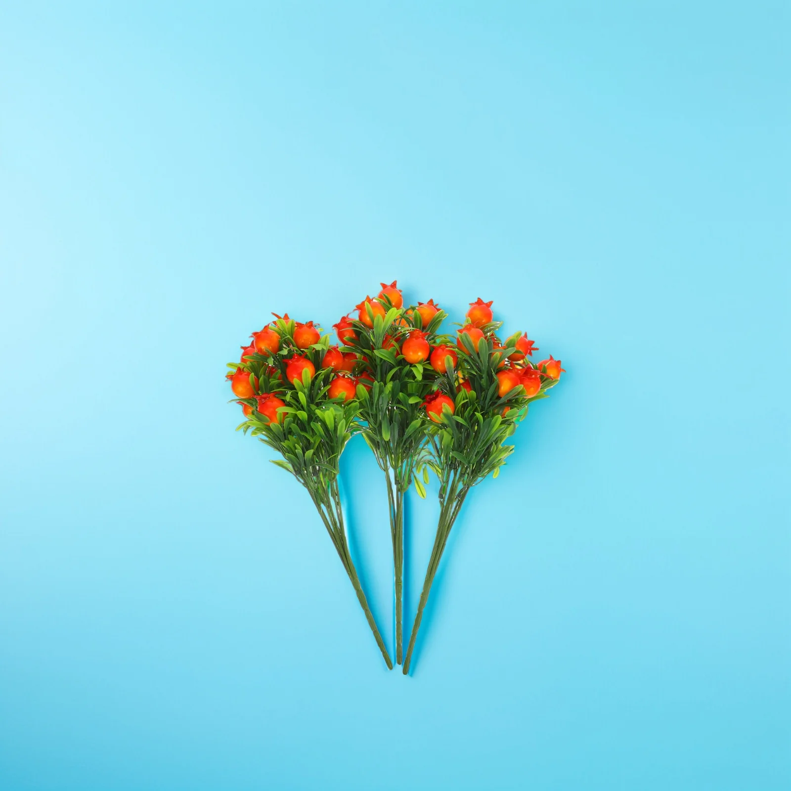 

3Pcs Realistic Faux Pomegranate Branches Artificial Fruit Stems for Home Decor Vase Arrangements Bouquet Centerpieces Party