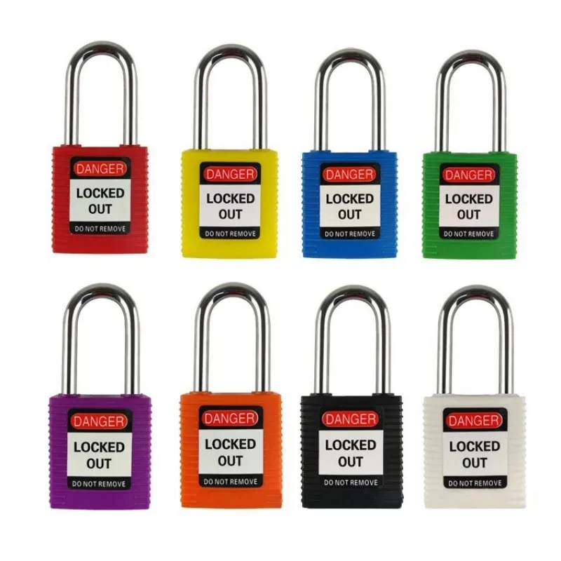 10 Pcs/lot Multicolour Lockout Padlocks 38MM Open By Same Keys Steel Shackle Safety Locks Industrial Chemical Electric Power