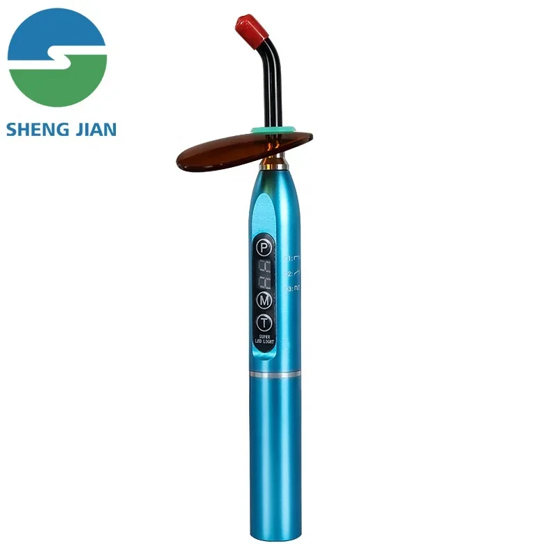 den tal Lighting Cure Cordless Stainless Steel Blue Led Wireless Rechargeable den tal Curing Light