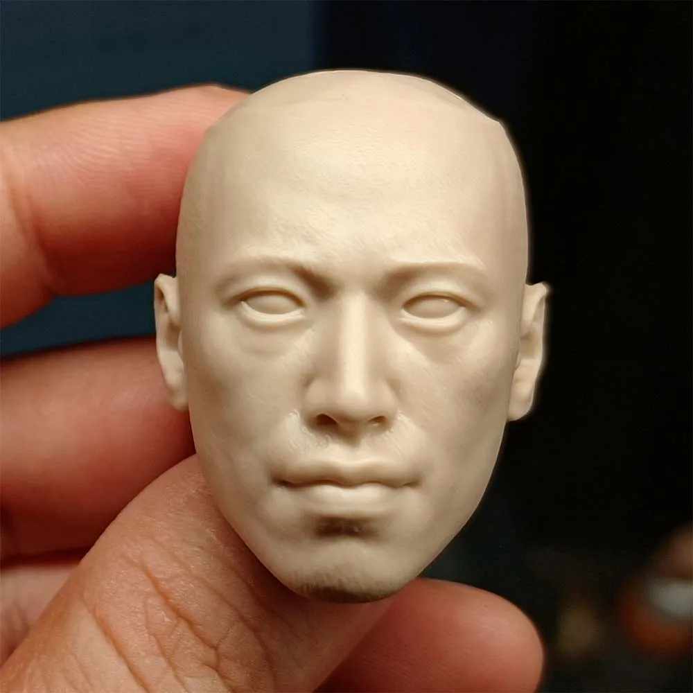 

1/6 Male Soldier Roy Cheung Unpainted Head Carving Model Accessories High Quality Fit 12'' Action Figure Body In Stock