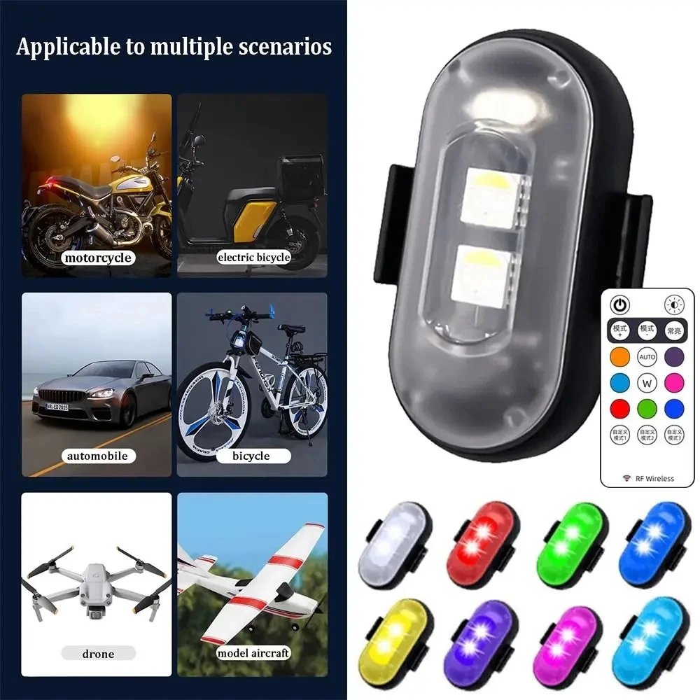 RGB Led Car Aircraft Strobe lights Motorcycle Lights Flash Position Wireless Light Aircraft Airplane Helicopter Warning Lights