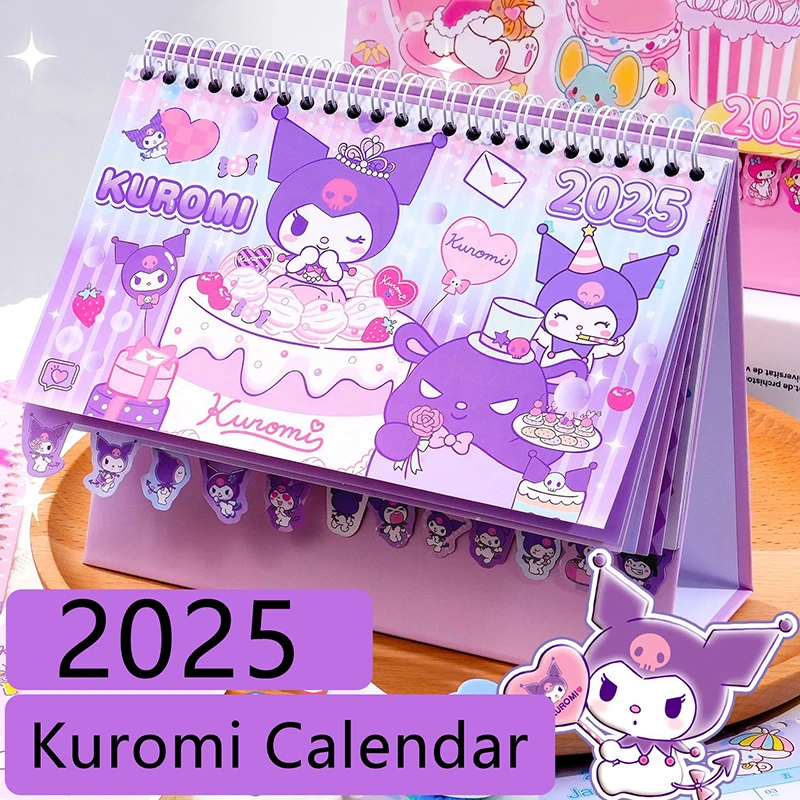 Imagem -04 - Anime Cartoon Calendar Sanrio Kuromi Cinnamoroll Mymelody Calendário Bonito Diário Kawaii Decoração Desktop Presente de Natal 2023 Ano