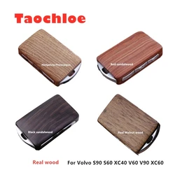 1Set DIY Keyless Entry Remote Control Refit Real Wooden Car Key Shell for Volvo S90 S60 XC40 V60 V90 XC60 XC90 Car Key Case