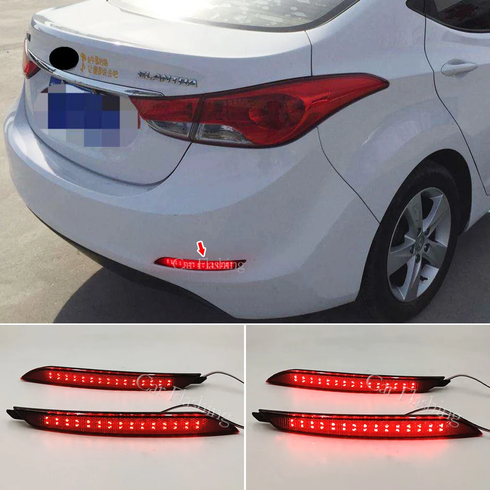 

LED Rear Bumper Light For Hyundai Elantra 2012 2013 2014 Tail Light Fog Lamp Bumper Brake Stop Reflector