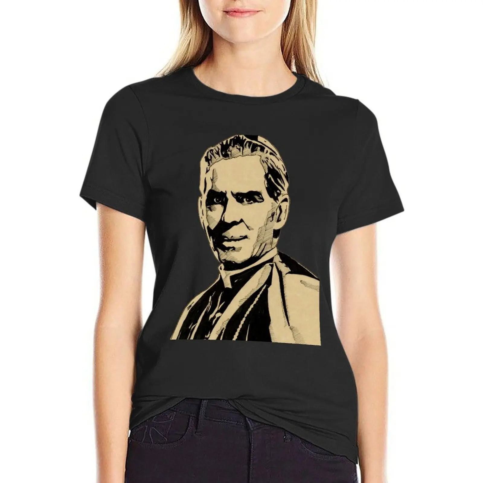 

Футболка Archbishop Fulton Sheen, милые топы, летний топ, рубашка с животным принтом для девочек, забавная женская футболка
