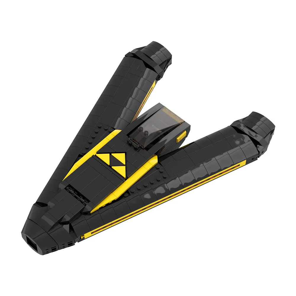 

Gobricks MOC космический корабль Blacktrons Interceptors, строительные блоки, модель, черные перехватки, кирпичи, собранная игрушка, подарок для детей