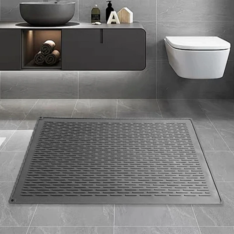 Extra Long Silicone Clear Non Slip Bathtub Mat for Bathroom Anti Slip White Bath Mat Shower Mat with Suction Cup