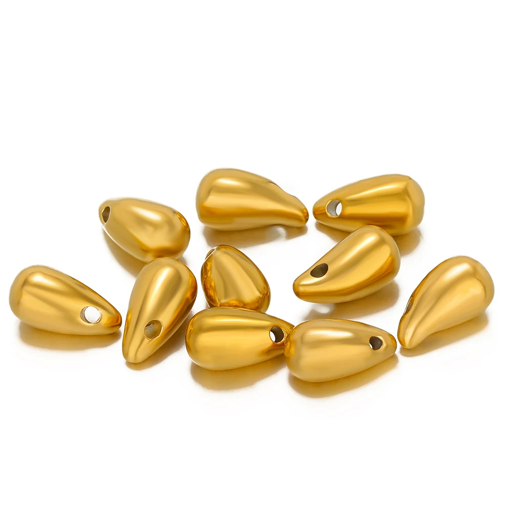 

10pcs Stainless Steel Water Drop Horn Charms Women Exquisite Pendants for DIY Jewelry Earrings Making Necklaces Bracelets Crafts