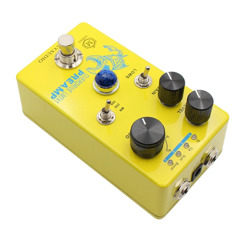 MOSKYAUDIO LM741 Guitar Overdrive Disortion Preamp Effects Pedal True Bypass Function Guitar Effects Processor Replacement