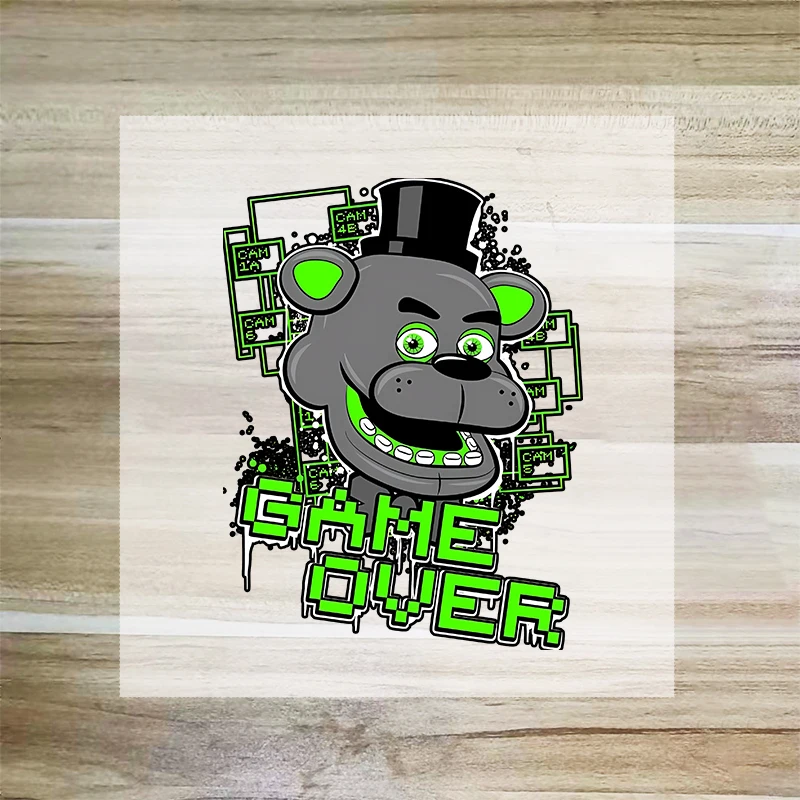 ファイブナイツアットフレディーズ アイロン接着熱転写ステッカー アニメ FNAF DIY Tシャツ 熱転写ステッカー ゲーム 大人 子供用 パッチ 衣類