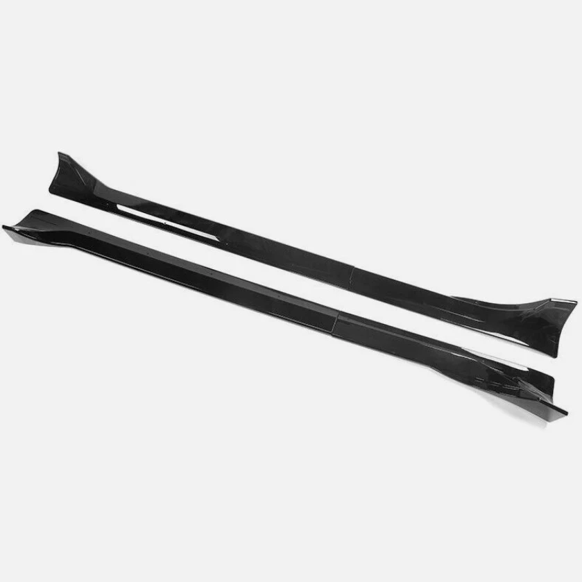 Spoiler Side Skirt Untuk Tesla Model Y 2020-2024 Hitam Glossy Highland Side Lip Highland Guard Extension Rocker Panels mobil