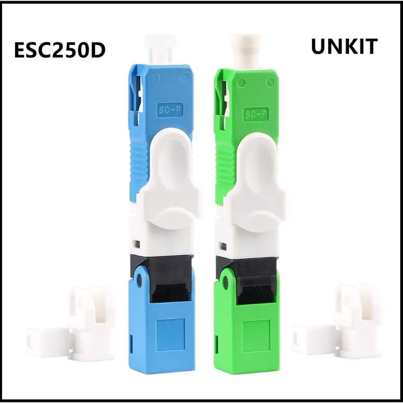 New! UNKIT FTTH Quick Connector ESC250D Fiber optics SC APC UPC Fast Connector Optical Fiber SC APC connector Single-Mode Low